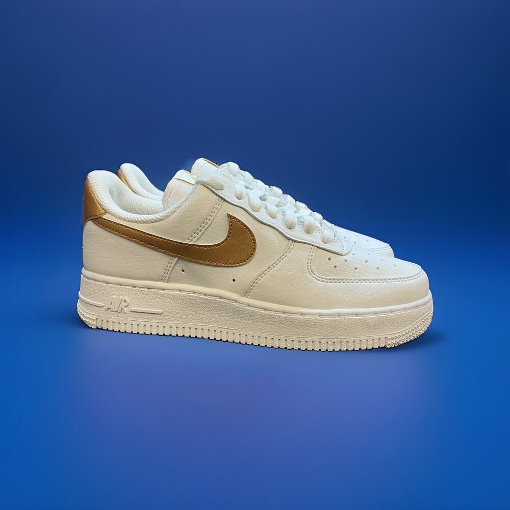 Size 8 - Nike Air Force 1 '07 Next Nature White Metallic Gold' W